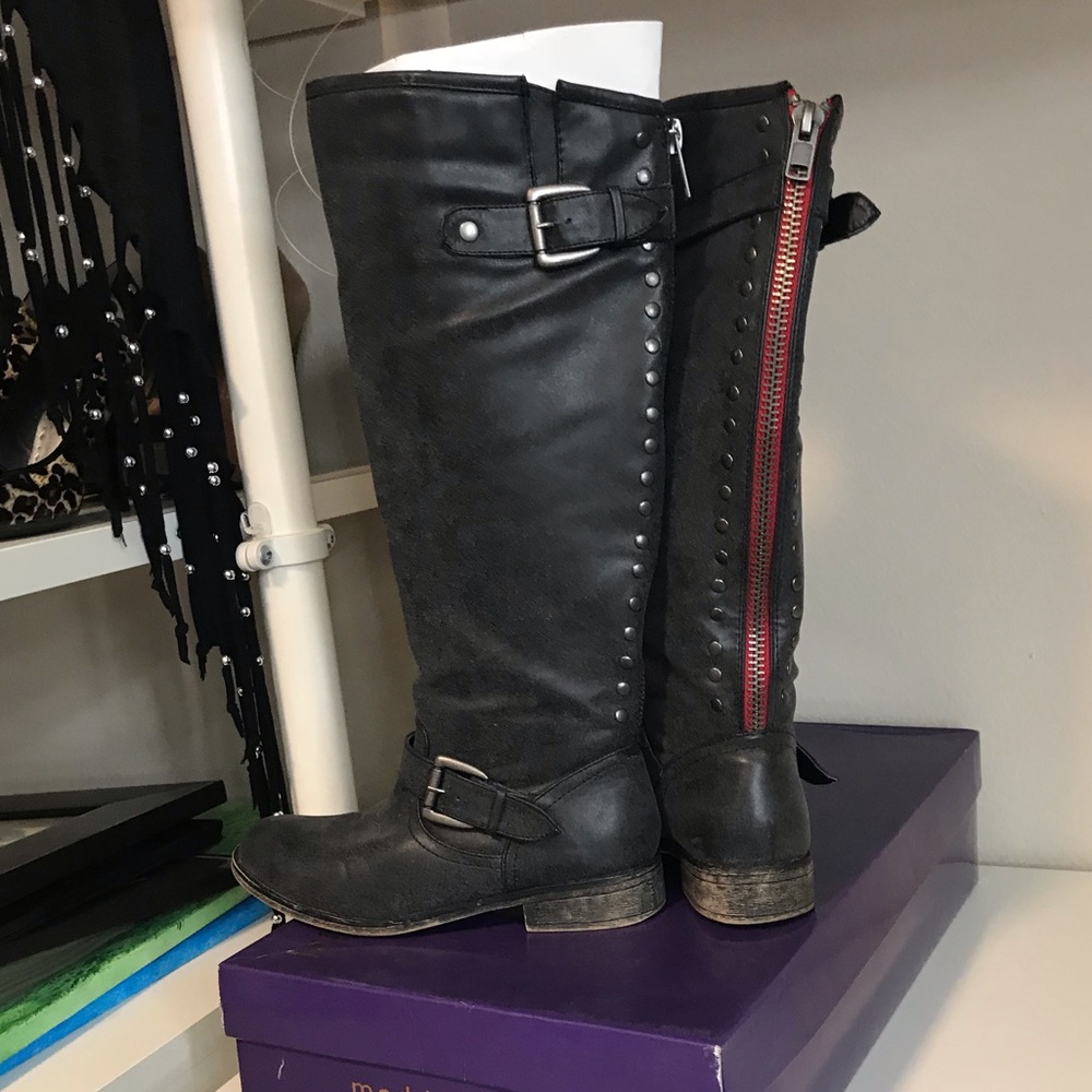 Steven Madden charcoal / black fall /winter boots